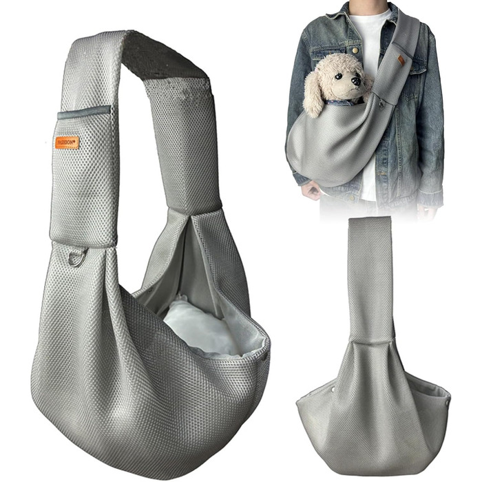 Сумка-переноска для собак, чорна. Зручна переноска для вигулу та подорожей з регульованим плечовим ременем та передньою кишенею