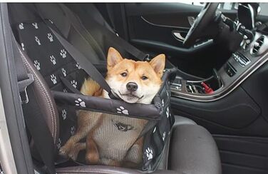 Автомобільний лежак для собак, переноска для собак в авто, 40x33x25 см (Чорний)