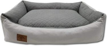 Ліжко для собак Одолплюс XXL - велике, м'яке ліжко-софа для собак, 100x70 см, сірий колір, знімний чохол, зручне та комфортне