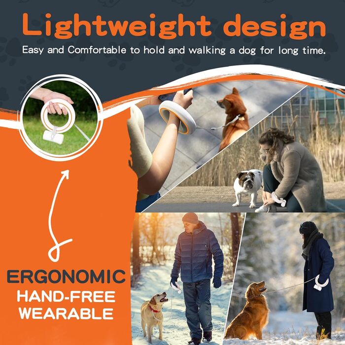 Рулетка для собак Moestar 3м, чорний/зелений, для малих та середніх порід, з відсіком для відходів