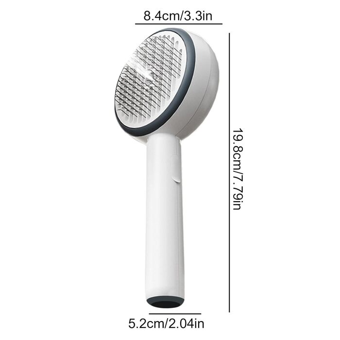 Щітка для догляду за котами з водою, для довгошерстих котів, з резервуаром для води, біла