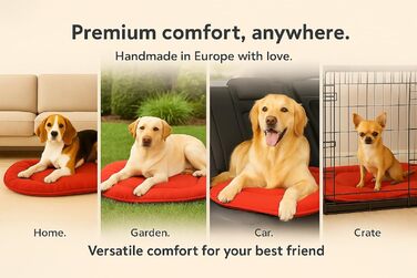 Подушка для собак та котів Flamingo Firenze - овальна, сіра, 65 x 43,5 см