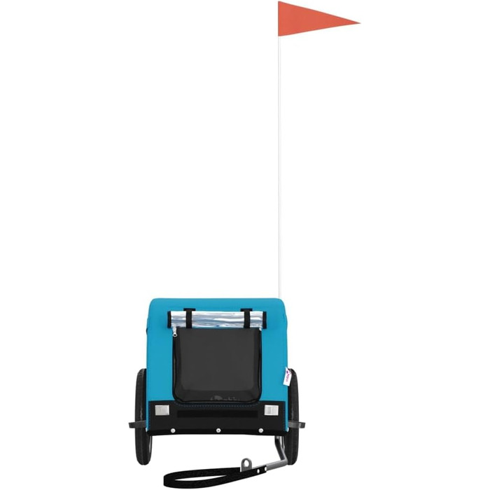 Причіп для велосипеда, переноска для собак та домашніх тварин, 124x53x53 см, блакитний та чорний