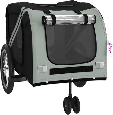 Фарм-причіп для собак Gecheer: міцний каркас з заліза, Oxford-тканина, дах з ПВХ для безпечних та комфортних поїздок