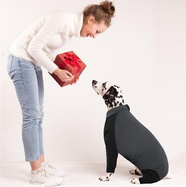 Комбінезон для собак, теплий, вітронепроникний, для маленьких, середніх та великих порід (L, сірий)