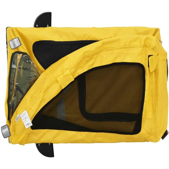 Причіп для велосипеда для тварин, жовтий, Oxford-тканина, 124x53x53 см