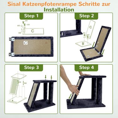 Дерево для котів Globlazer з міцною основою, 2 будиночки, поворотний на 90°, платформа з м'яким покриттям, когтеточка з сизалю, іграшки для котів, велике дерево для котів, дорослих котів та кошенят (XL, темно-сірий)