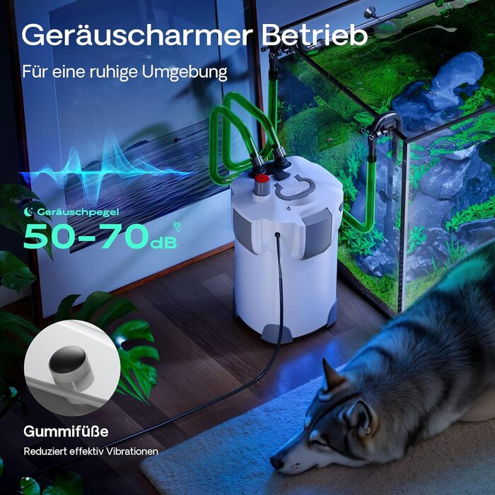 Акваріумний зовнішній фільтр SunSun HW-403B з УФ-лампою 9 Вт, 1400 л/год, 3 ступені фільтрації