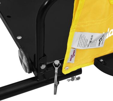 Причіп для велосипеда: вантажний, для собак, жовтий, Oxford, міцний, легко монтується