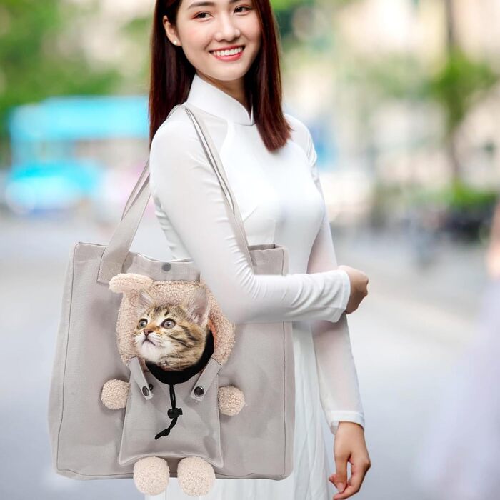 Сумка-переноска для тварин 13,8 дюймів, м'яка, дихаюча, з літерами | Стильна переноска для собак і котів, ідеальна для подорожей та візитів до ветеринара