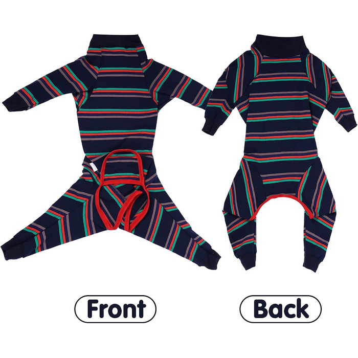 Піжама для собак після операції, комбінезон з довгим рукавом, синій (1 шт.)