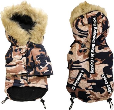 Зимовий теплий одяг для собак: вітронепроникна куртка, теплий халат для собак, костюм для домашніх тварин (колір коричневий, розмір S)