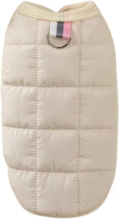 Зимовий теплий одяг для собак, вітронепроникний, утеплений жилет з флісовою підкладкою, одяг для чихуахуа та аксесуари для домашніх тварин для холодної погоди, легкий та ізольований бежевий XL