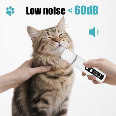 Електричний триммер для собак: LED-підсвітка, сталь, для догляду за лапами, вухами та обличчям