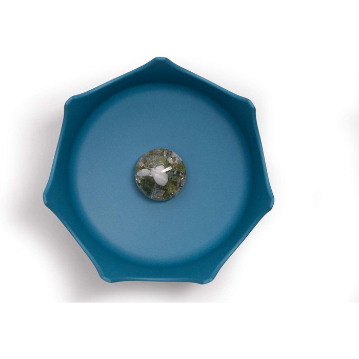 VitaJuwel годівниця для води з бамбука з сумішшю дорогоцінних каменів для собак та котів | (OZEANBLAU)