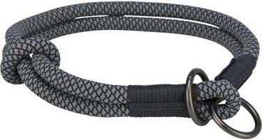 Нашийник для собак TRIXIE Soft Half-Slip, чорний/сірий, нейлон