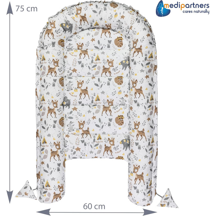 Килимок для кота та собаки Medi Partners 75x60x10 см - м'яке ліжко-гніздо для котів та собак середніх розмірів