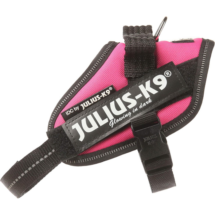 Шлея для собак Julius-K9 IDC Powerharness, темно-рожева, розмір Mini-Mini, з двома безкоштовними індивідуальними нашивками