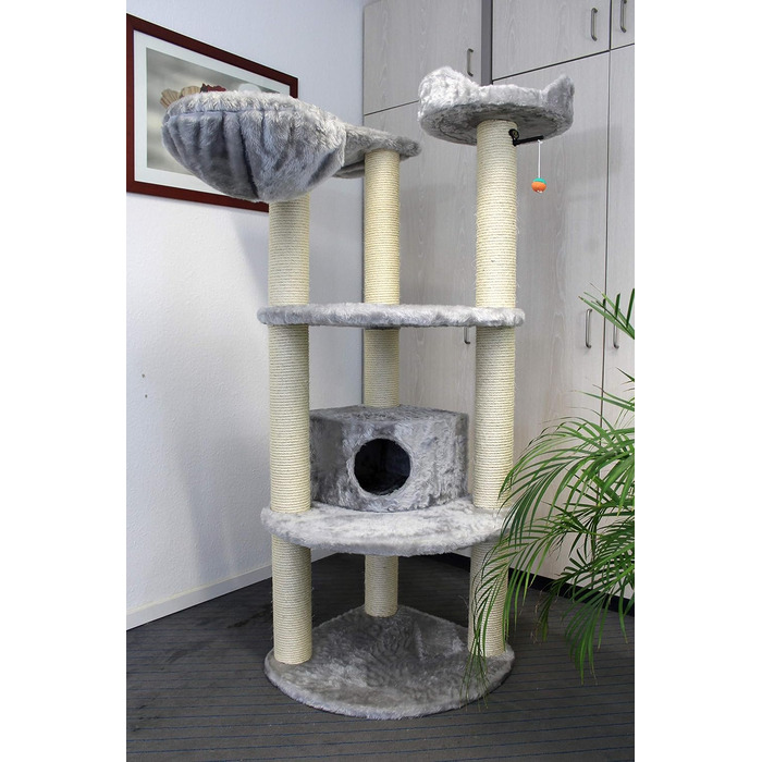 Котячий будиночок CLEVERCAT Big Star Emilia з великими лежанками та м'якими елементами, стійкий, різні кольори, Made in Germany