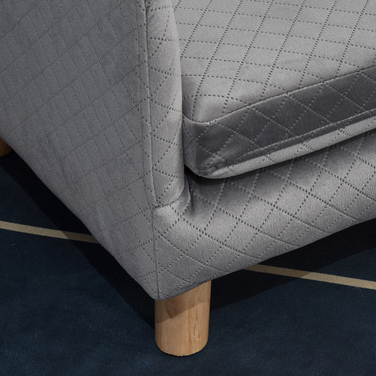 PawHut Dog Sofa Velvet Touch Pet Sofa для маленьких собак до 8 кг з дерев'яними ніжками сірий 64x45x36см для стильних меблів для домашніх тварин
