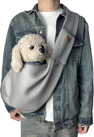 Сумка-переноска для собак, чорна. Зручна переноска для вигулу та подорожей з регульованим плечовим ременем та передньою кишенею