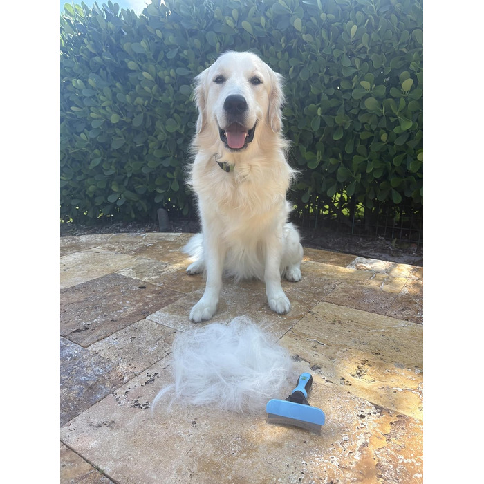 Щітка для грумінгу тварин з широкою поверхнею - для видалення підшерстка у собак та котів. Підходить для довгої шерсті.