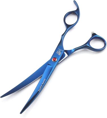 Набір для грумінгу тварин: 5 штук, 7 дюймів, для собак, котів, домашніх тварин. Включає ножиці, витончуючі ножиці, вигнуті ножиці, гребінець та чохол з шкіри.