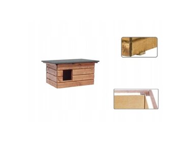 Будка для собак Cisana, дерево, зовнішні розміри: 80 см x 60 см x 68 см