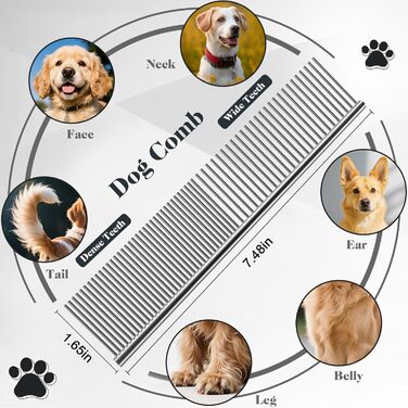 Професійна щітка для собак та домашніх тварин (Голдендудлі, Пуделі, Лабрадудлі) для видалення ковтунів, кісточок та матів. Довгі штифти для ефективного догляду.
