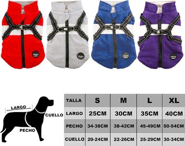 Тепла куртка для собак, зимова жилетка для малих та середніх собак, пуловер для собак, вітронепроникна жилетка з кільцем для повідка, сірий колір, розмір M