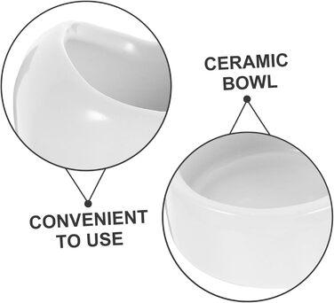 Набір мисок для хом'яків та дрібних тварин Ipetboom (2 шт) - білий, для води та корму