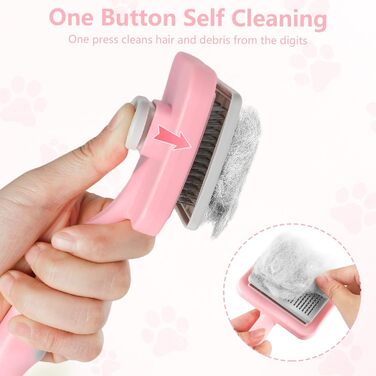 Гребінець для грумінгу тварин, щітка для собак та котів, масажна щітка для догляду за шерстю, самоочищувана