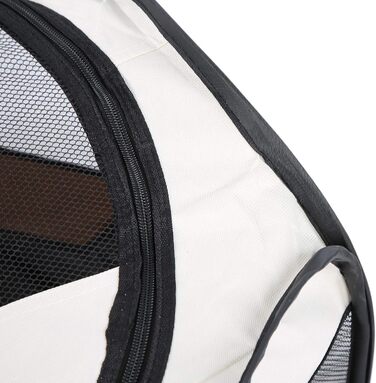 Складане зоо-намет для тварин 8-секційний з бічною сіткою – вольєр для домашніх тварин з блискавками для використання в приміщенні та на вулиці, для подорожей, кемпінгу 68 x 45 см (колір кава)