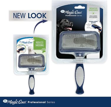 Професійна щітка для грумінгу домашніх тварин Four Paws, 2-в-1 (щітка-тріпач та вистригувач), для собак та котів, всі типи шерсті, середній розмір