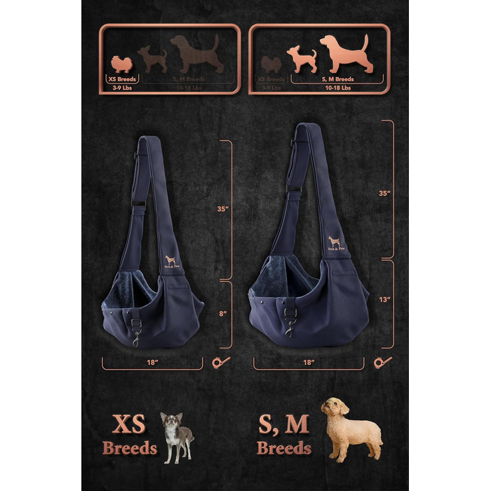 Трансформер для собак Noah & Paw до 5 кг: зручна переноска з регульованим ремінцем та м'яким хутром, подвійний захист, преміум-тканина Twill