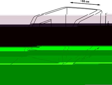 Автоматичне ліжко для собак у машину Velinda з ременем безпеки, 55x70 см, чорно-біле