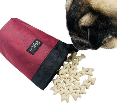 Сумка для ласощів для собак Pops & Coco Leckerli-Tasche, з карабіном, для тренувань, прогулянок та подорожей (червона)