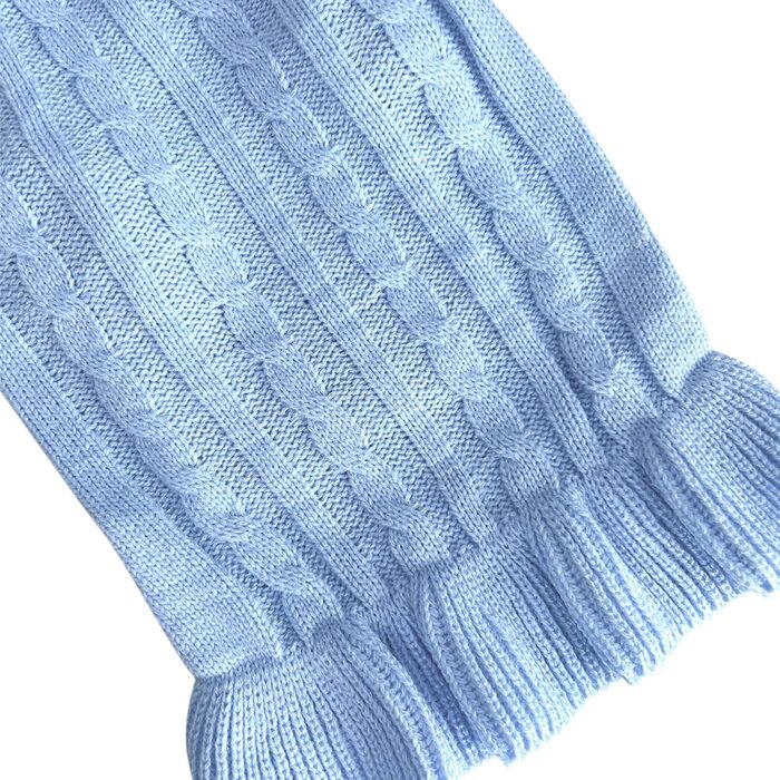 Світшот для маленьких собак, в'язаний одяг для котів, теплий зимовий одяг для кошенят, цуценят, розмір XS, світло-блакитний, X-Small