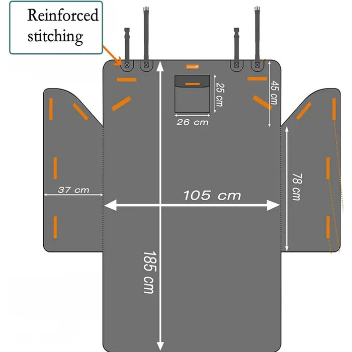 Захист для багажника Volkswagen Passat Variant (B8, Facelift 2019) 2019-2023, килимок для собаки, водовідштовхуючий, антиковзкий, захист для автомобіля