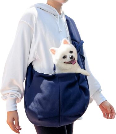 Сумка-кенгуру для собак та котів | Ергономічна сумка-кенгуру для прогулянок | Підходить для маленьких собак та кошенят, блакитна