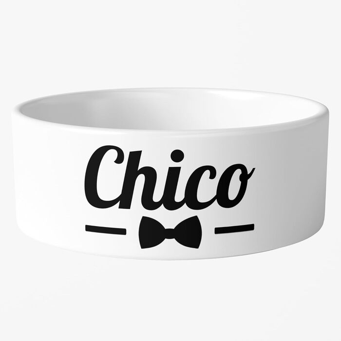 Персоналізовані годівниці для собак з іменем | Керамічні годівниці для собак з гравіюванням | Годівниці для домашніх тварин з індивідуальним написом (краватка)