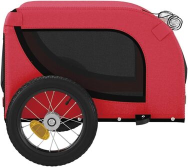 Причіп для велосипеда ARKEM для собак, червоно-чорний, з тканини Oxford та металу