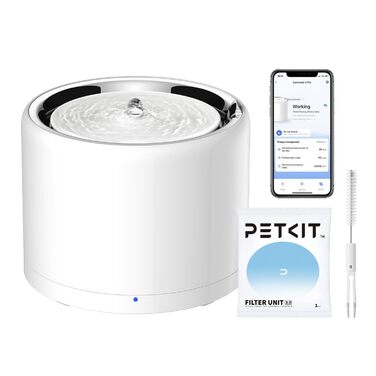 PETKIT Бездротова водяна помпа для автоматичного фонтанчика для котів та собак, з нержавіючої сталі, антибактеріальна