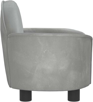 Крісло-ліжко для собак, м'яке ліжко для тварин, диван-софа для маленьких собак та котів, світло-сірий велюр