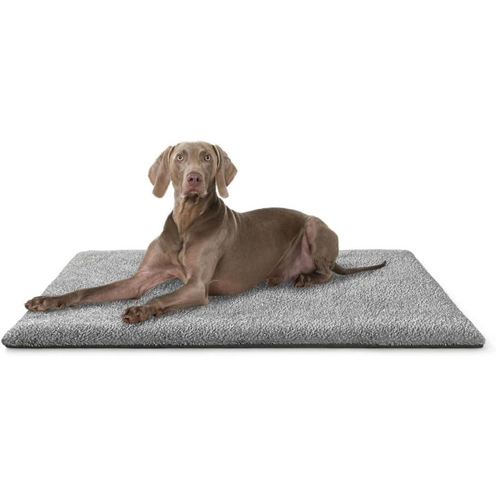 Килимок для собак Knuffelwuff Melbourne самонагріваючийся, 100x70 см, сірий. З ізолюючим шаром повітря, активне нагрівання при вологості, імітація овечої шкури, легко чиститься, форма стабільна.