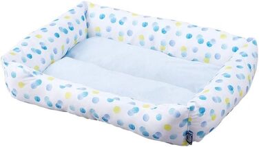 Килимок для домашніх тварин Iris Ohyama, корзина-подушка, миючий, з бортиком, 40x69x12 см, антиковзаюча, PCB-20P, для собак (великих порід, з принтом)