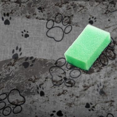 Ліжко для собак - м'яке ліжко-корзина для собак, котів, маленьких, середніх та великих собак - 63x48 см, графіт з лапами