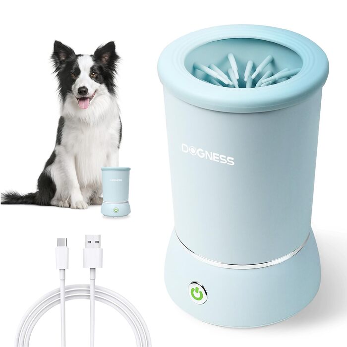 Автоматичний очищувач лап для собак DOGNESS, з м'яким силіконом, 2000mAh, USB-зарядка, 360° масаж