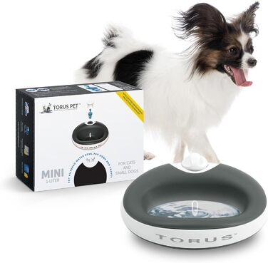Автоматична поїлка для котів і малих собак Torus Pet Mini, з вугільним фільтром, 1 л, портативна, антимікробна, BPA-free