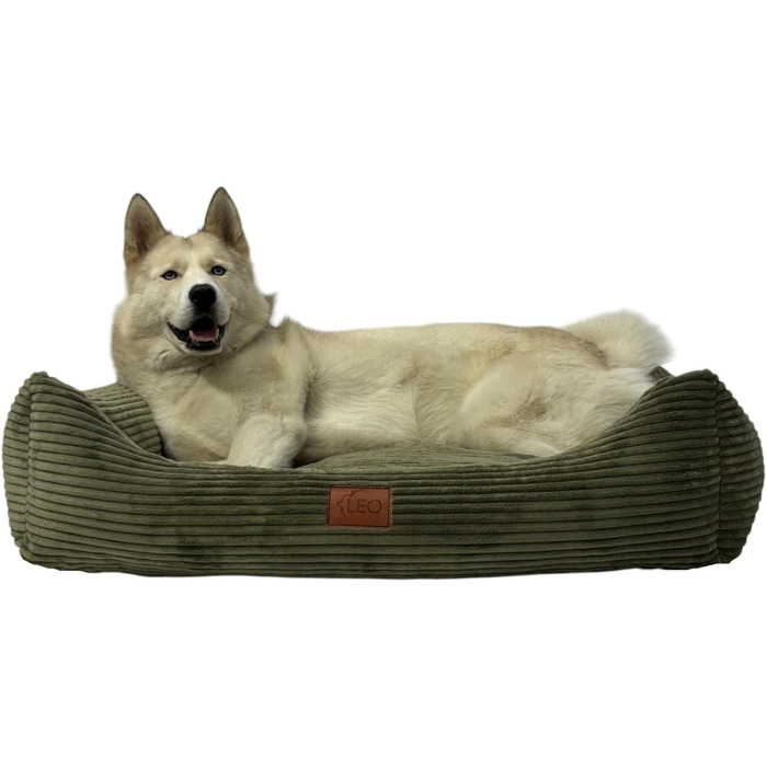 Крісло-лежанка для собак Leo4dog Olive, 100x80 см - зручне та миюче ліжко для маленьких, середніх та великих собак